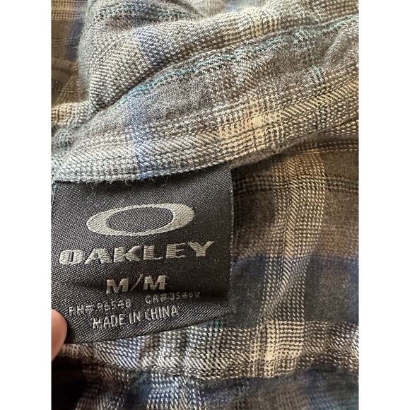 Oakley Mens Plaid Button Front Long Sleeve Casual Shirt Size M - Picture 6 of 6